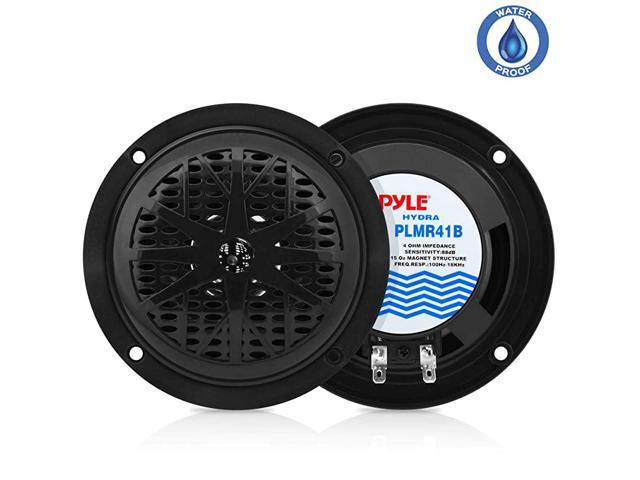 4 Inch Dual Marine Speakers Waterproof and Weather Resistant Outdoor Audio Stereo Sound System with Polyprone Cone Cloth Surround and Low Profile