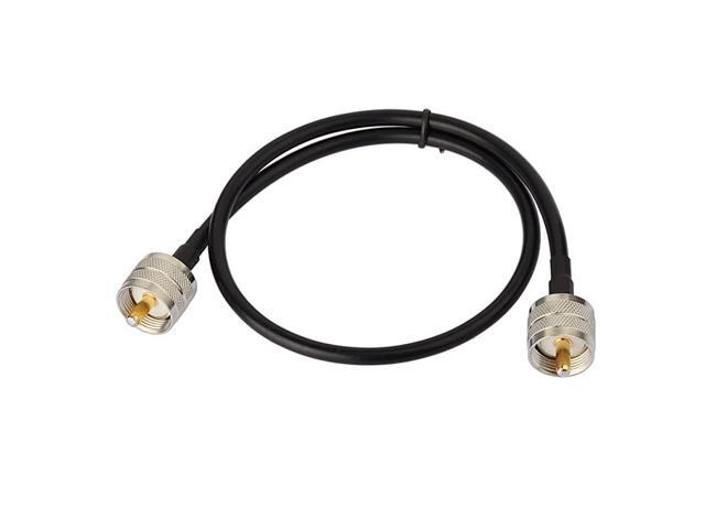 UHF Male PL259 to UHF Male PL259 Low Loss Digital Coax UHF Jumper Cable 2ft RG58 for HAM CB RadioAntenna AnalyzerDummy LoadSWR Meter
