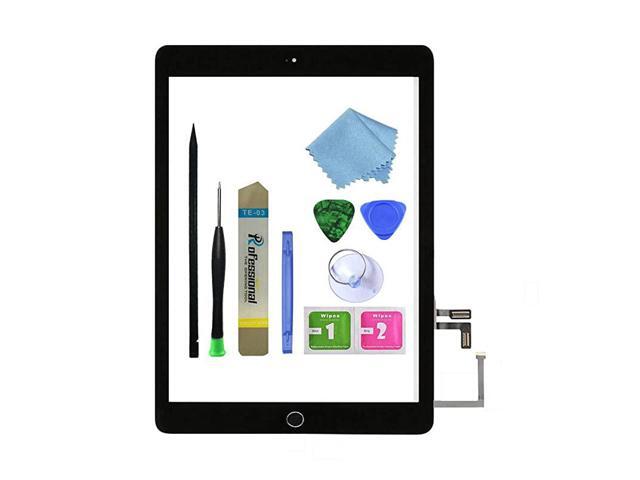 for Black iPad 5 2017 97 inch A1822 A1823 Touch Screen Digitizer Assembly Replacement with Home Button Camera Bracket PreInstalled Adhesive Tool