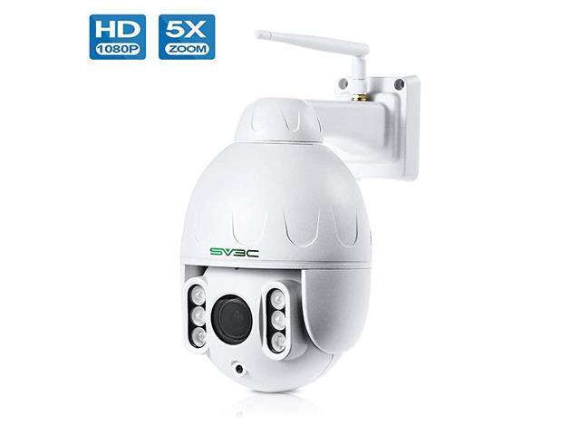 PTZ WiFi Camera Outdoor with Metal IP66 Waterproof Shell HD 1080P Pan 360° Tilt 5X Zoom Wireless Security Camera 196ft IR Night Vision Humanoid