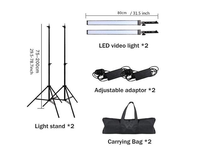 2x36W Photography Dimmable LED Video Light5600K Light Photo Lighting Kit for Camera Photo Studio ShootingProfessional LED Light with Tripod Stand