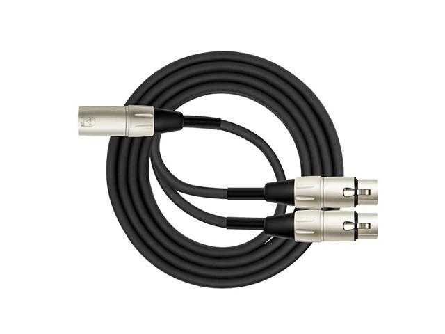 Cable Y30101 1 Foot XLR Male to Dual XLR Female YCable