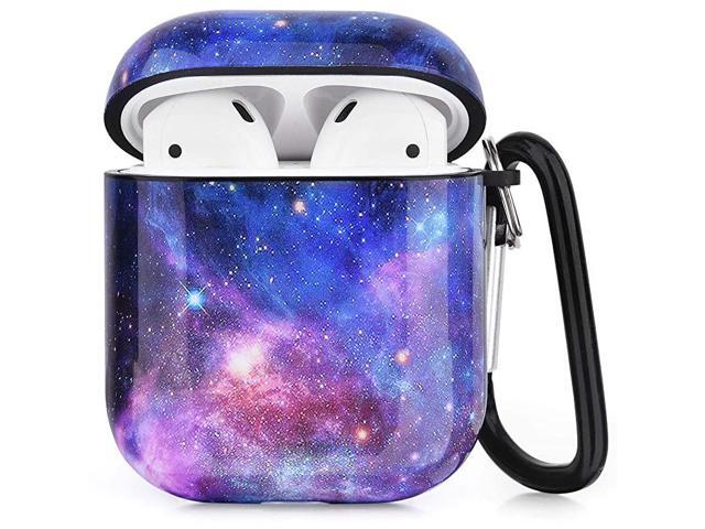Compatible with Airpods Case 3 in 1 Cute Accessories Galaxy Protective Hard Cover Portable Shockproof Women Girls with KeychainStrapEarhooks for