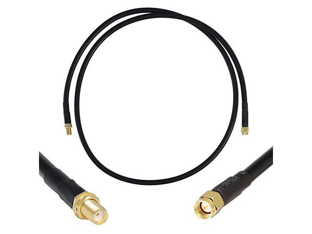 3 ft LowLoss Coaxial Extension Cable 50 Ohm SMA Male to SMA Female Connector Pure Copper Coax Cables Antenna Lead Extender for