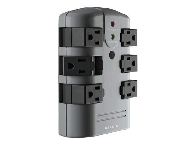 6Outlet PivotPlug Surge Protector Wall Mount 1080 Joules