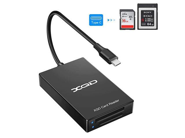 XQD Card Reader Type C XQDSD Card Reader Dual Slot Memory Card Reader 5Gpbs Super Speed Compatible with Sony GM Series Lexar 2933x1400x USB Mark