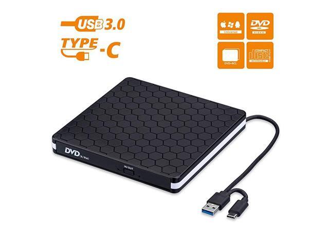 External DVD Drive USB 30 TypeC CD DVD +RW Optical Drive USB C Burner Slim CDDVD ROM Rewriter Writer Reader Portable for PC Laptop Desktop MacBook