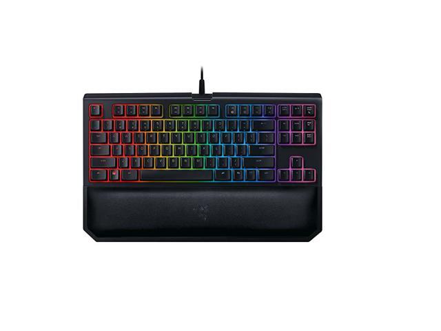 BlackWidow TE Chroma v2 TKL Tenkeyless Mechanical Gaming Keyboard Green Key Switches Tactile Clicky Chroma RGB Lighting Magnetic Wrist Rest