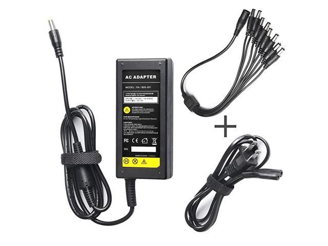 Security Camera Power Adapter 12V 5A 100V240V AC to DC 8Way Power Splitter Cable FCC Certified LED Power Adapter TransformersFits AnalogAHD