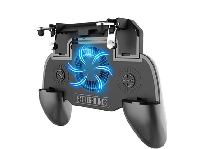 Gaming Grip with Portable Charger Cooling Fanfor PUBG Mobile Controller L1R1 Mobile Game Trigger Joystick for 465 Phone Upgraded Version 4000mAh