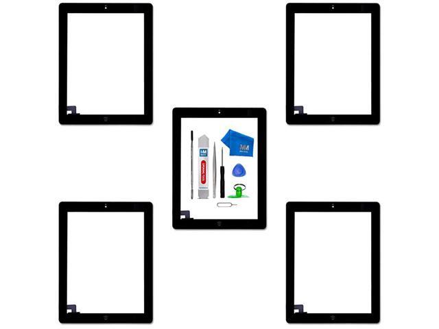 Pack of 5 Digitizer Repair Kit Compatible with iPad 2 Black 97 Inch Touchscreen Front Display Incl Tool kit