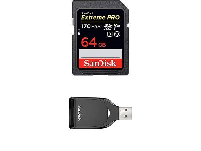 64GB Extreme PRO SDXC UHSI Card with SD UHSI Card Reader