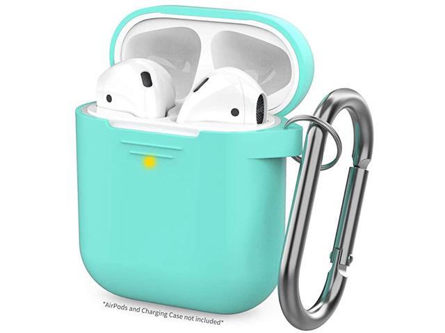 AirPods Case Cover Premium Silicone Protective Cover Skin Accessories Hand Strap Included Compatible with AirPods 2 1Mint Green