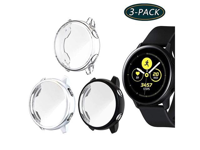 3Pack for Samsung Galaxy Watch Active 1 Screen Protector AllAround TPU AntiScratch Flexible Case Soft Protective Bumper Cover for Galaxy Watch