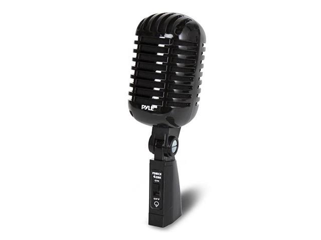 Classic Retro Dynamic Vocal Microphone Old Vintage Style Unidirectional Cardioid Mic with XLR Cable Universal Stand Compatible Live Performance In