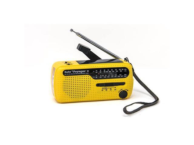 Best NOAA and SW Portable SolarHand Crank AMFM Shortwave NOAA Weather Emergency Radio with USB Cell Phone Charger LED Flashlight Yellow