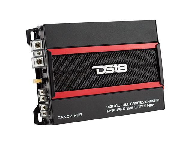 CANDYX2B Amplifier in Black Class D 2 Channels 800 Watts Max Digital 24 Ohm Dont Sacrifice Space for Power Compact Mini Ampflier for Speakers in