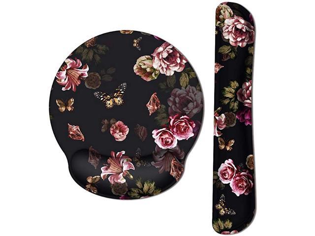 Ergonomic Keyboard Wrist Rest Pad and Mouse Pad Wrist Support Set with NonSlip Backing Memory FormFilled EasyTyping and Pain Relief for Gaming