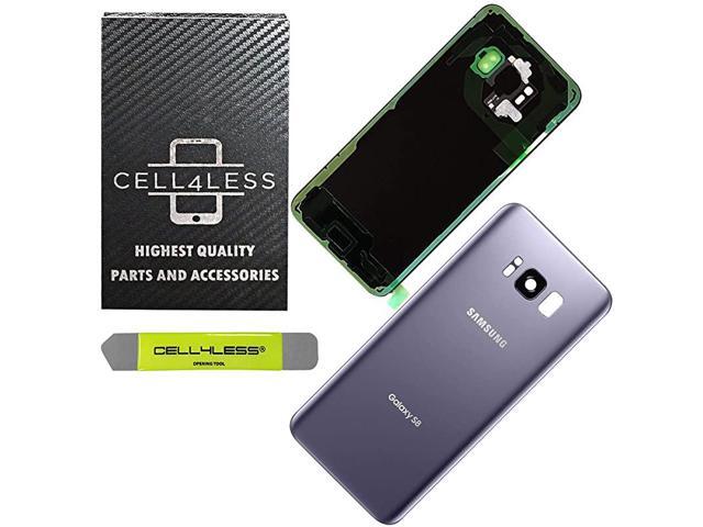Replacement Back Glass Cover Back Door wPreInstalled Camera LensFrame Adhesive Removal Tool Samsung Galaxy S8 All Models G950 All Carriers Gray
