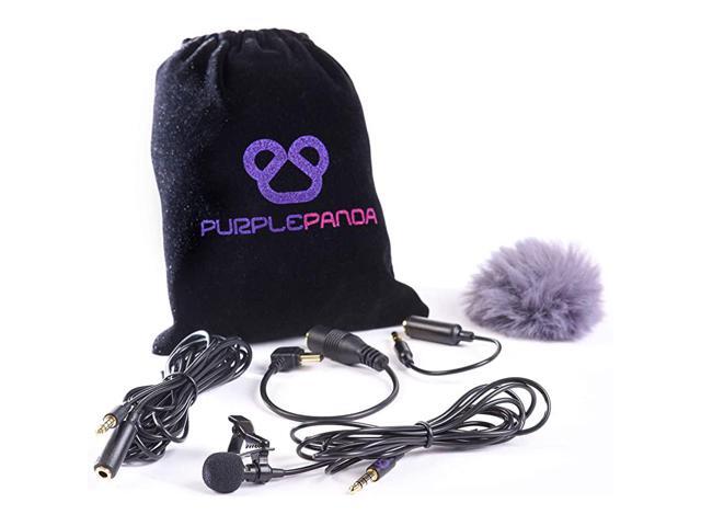 Lavalier Lapel Microphone Kit Clipon Omnidirectional Condenser Lav Mic Compatible with iPhone iPad GoPro DSLR ZoomTascam Recorder Samsung Android PS4