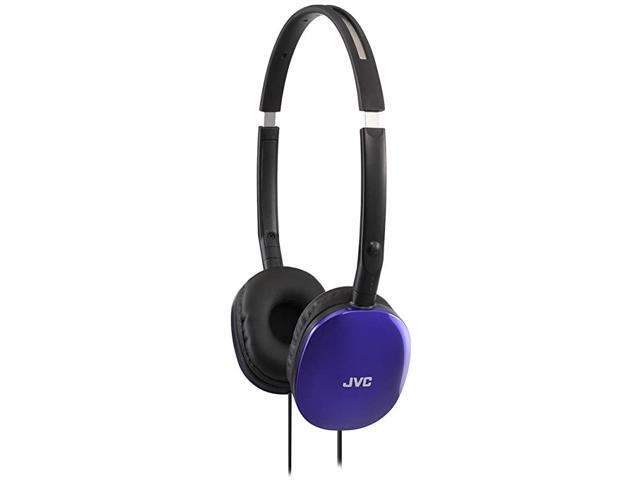 Blue Flat and Foldable Colorful Flats On Ear Headphone with 394 foot Gold Plated Phone Slim Plug HAS160A