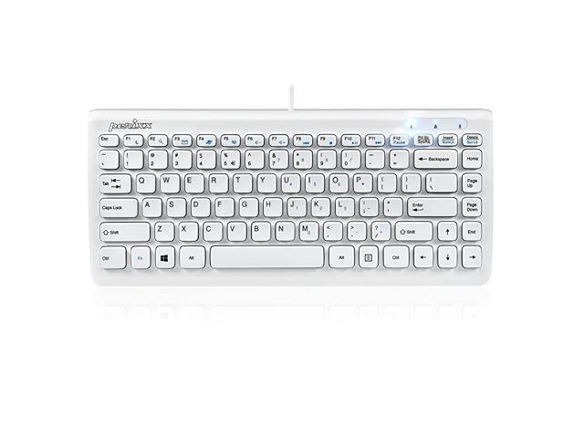 PERIBOARD407W US Wired USB Mini Keyboard with 11 Hot Keys Glossy White US English Layout