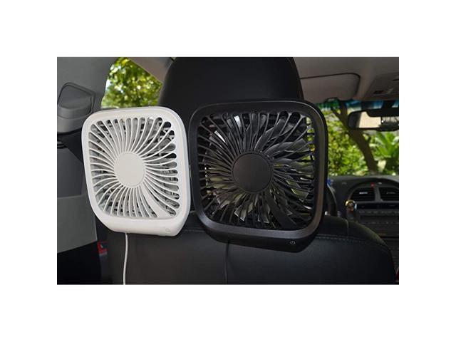Electric Backseat Car Fan for Van Portable Fans USB for Car 12v Cooling Fan Mini Desk Fan for KidDogRear Seat Passenger BlackSmall Personal Fan for