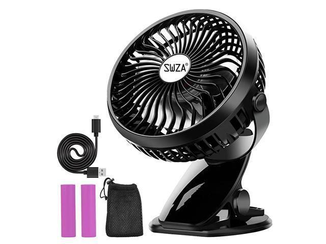 Stroller Fan Clip on Fan Rechargeable Battery Operated Fan Powerful Airflow Low Noise Portable Clip Fan for Baby Stroller Travel Hiking Camping 2