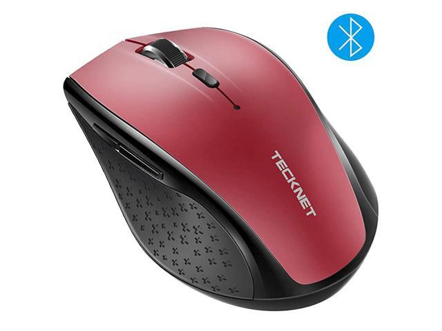Bluetooth Wireless Mouse5 Adjustable DPI Levels24Month Battery Life6 Buttons Compatible for ipadLaptopSurface ProMacBook pro ChromebookRed