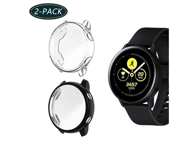 2Pack for Samsung Galaxy Watch Active 1 Screen Protector AllAround TPU AntiScratch Flexible Case Soft Protective Bumper Cover for Galaxy Watch