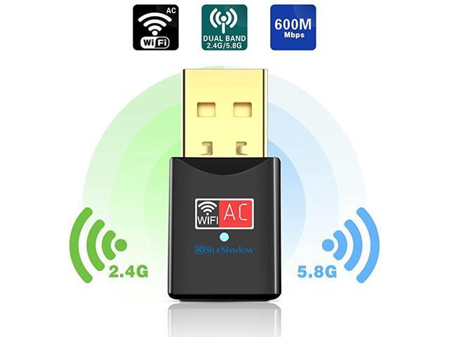 USB WiFi Adapter Dual Band 24G5G Mini Wifi ac Wireless Network Card Dongle with High Gain Antenna for Desktop Laptop PC Support Windows XP