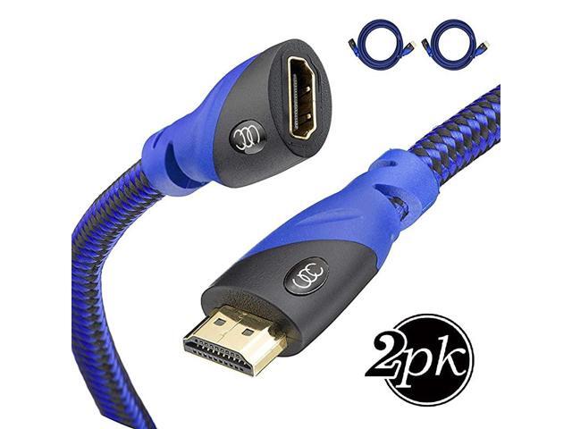 Extender Male to Female Extension Cable 15 Feet 2 Pack HighSpeed 4k Extender 15ft