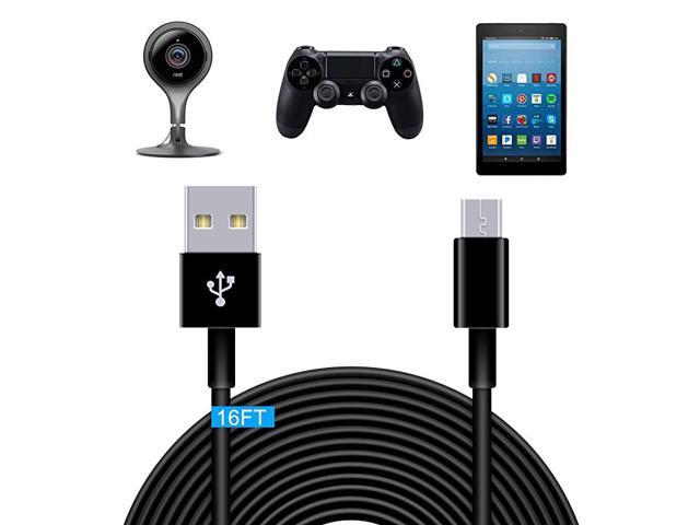 Power Extension Cable for PS4Xbox One ControllersWyzeCamYI CameraNest Cam IndoorOculus Go and Security Camera Durable Charging and Data Sync Cord