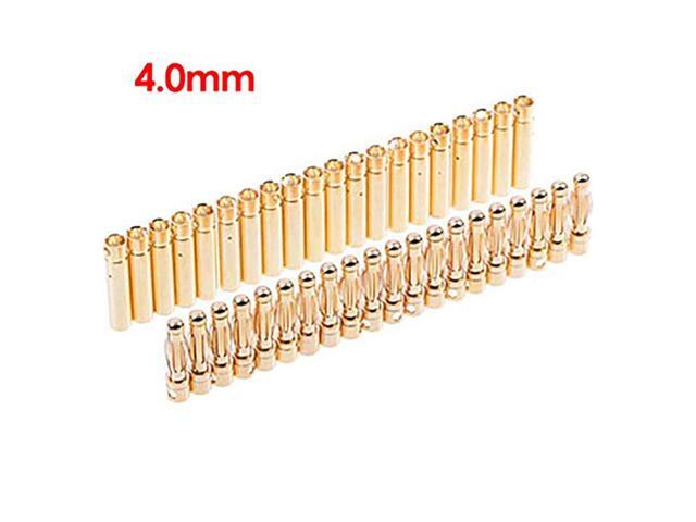 20 Pairs 40mm Banana Bullet Connector Plug Male Female for RC Battery ESC Motor