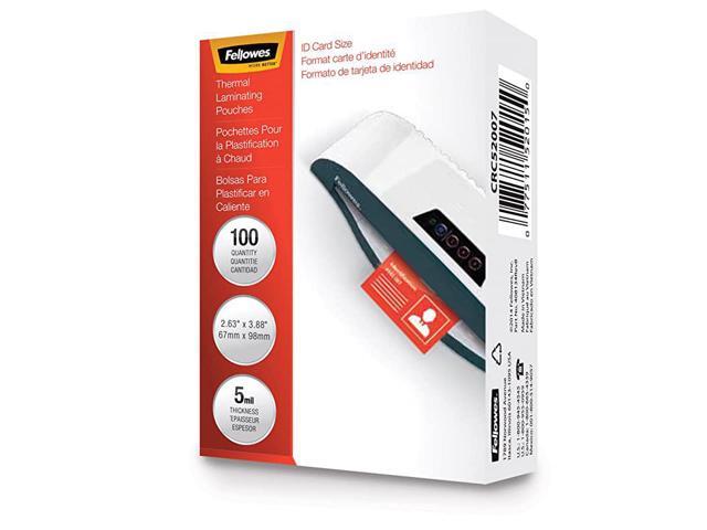 Laminating Pouches ID Tag Size 5 Mil 100 Pack 52015