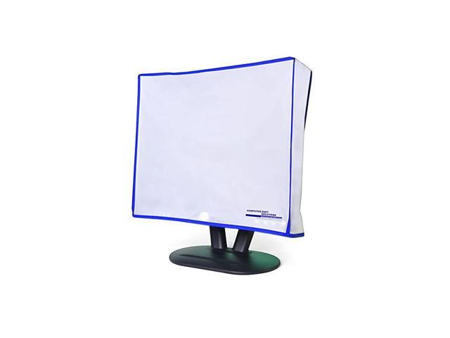 Monitor dust Cover for Flat Panel LCDSilky Smooth AntiStatic Vinyl with Blue Trim 21W x14H x3D