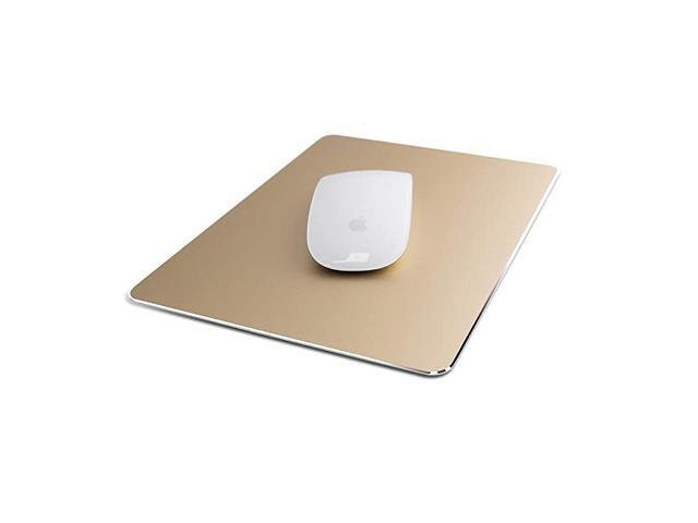 Mouse Pad Ultra Thin Aluminum Mouse Mat DualUse Waterproof Fast and Accurate Control for Gaming and OfficeSmall Gold 905X708 inch
