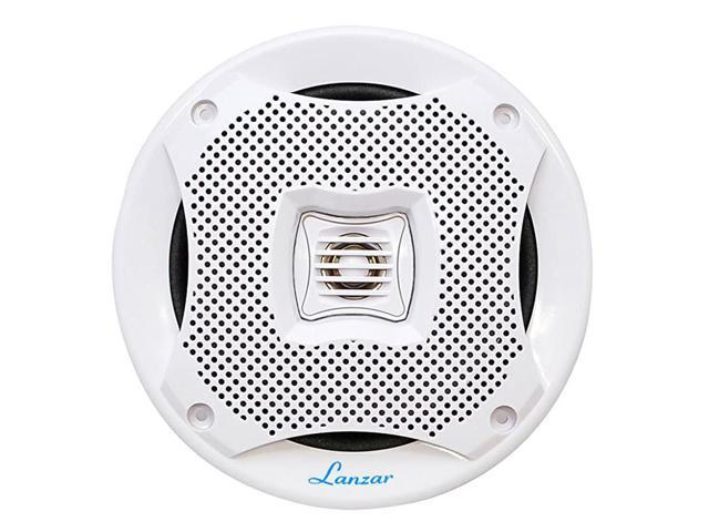 Marine Speakers 525 Inch 2 Way Water Resistant Audio Stereo Sound System with 400 Watt Power Attachable Grills and Resin Treatment for Indoor and