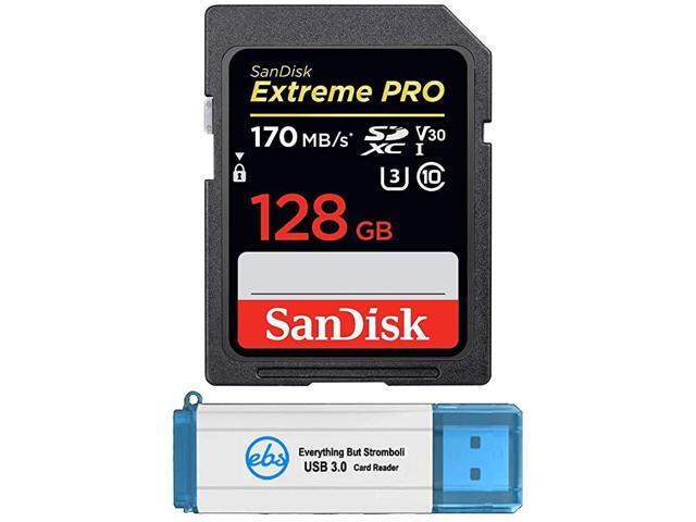 128GB SDXC SD Extreme Pro Memory Card Bundle Works with Nikon D3500 D7500 D5600 Digital DSLR Camera 4K V30 U3 SDSDXXY128GGN4IN Plus 1 Everything