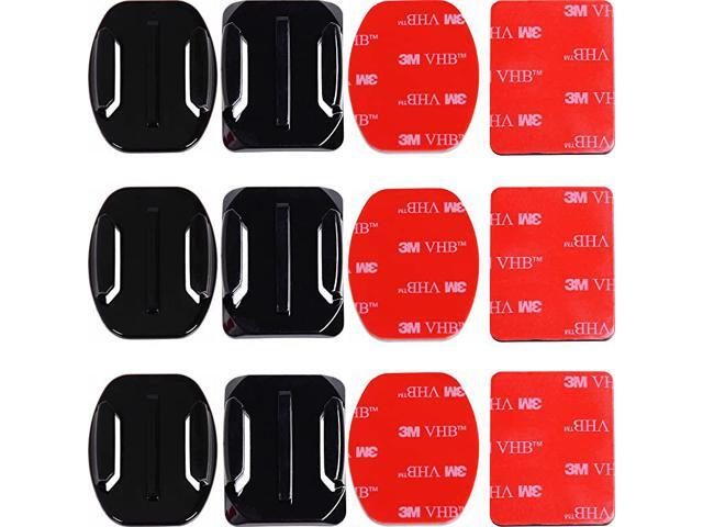 Mounts for GoPro Cameras 3X Curved 3X Flat Mounts Bundle w 3M Sticky Pads Tape Mount to Your HelmetBikeBoardCar Fits All Go Pro Models Premium