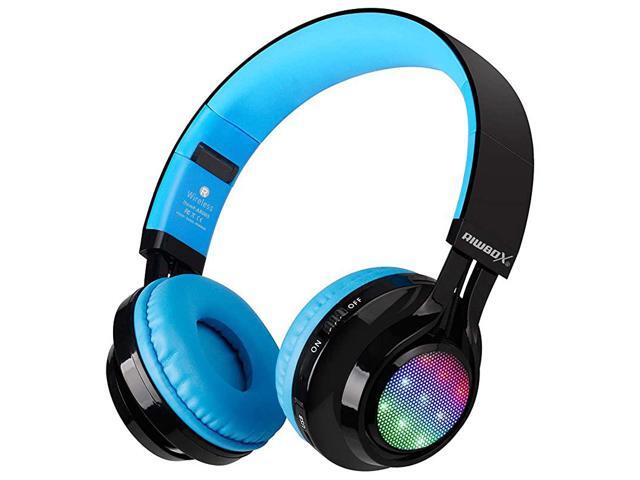 Bluetooth Headset AB005 Wireless Headphones 50 with Microphone Foldable Headphones with TF Card FM Radio and LED Light for Cellphones and All