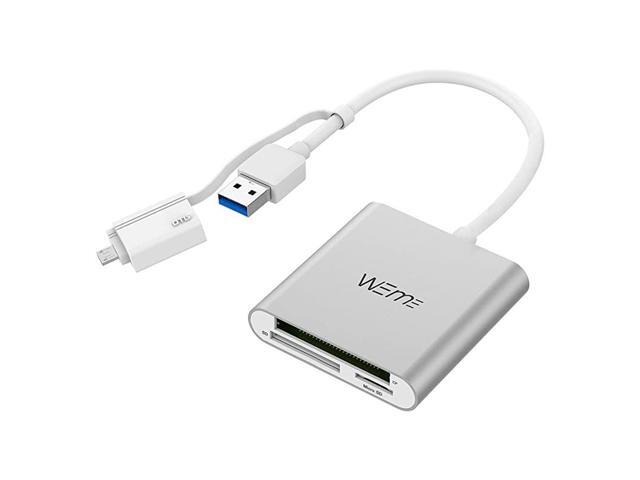 Compact Flash CF Card Reader Aluminum USB 30 Micro SD Card Converter with OTG Adapter for Extreme Pro Professional Sandisk Lexar SDHC Memory Card