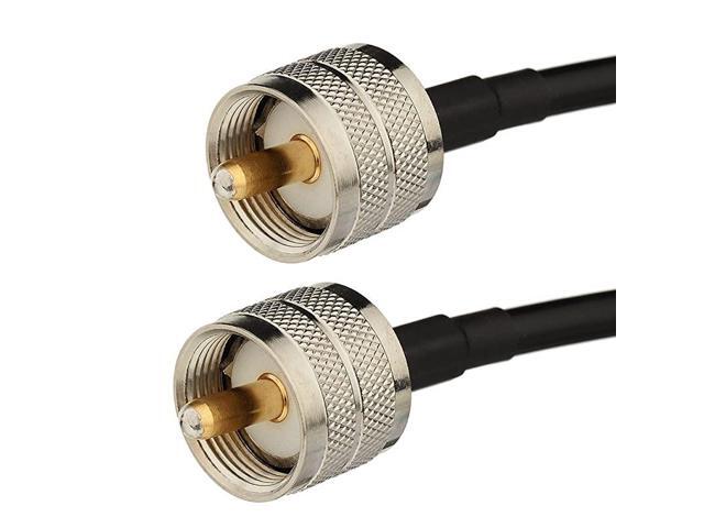 UHF Male PL259 to UHF Male PL259 Low Loss Digital Coax UHF Jumper Cable 5ft RG58 for HAM CB RadioAntenna AnalyzerDummy LoadSWR Meter