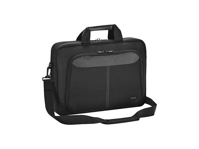 Intellect Slim Slipcase Bag with Durable WaterResistant Nylon Two Large Exterior Pockets Removable Shoulder Strap Protective Sleeve for 14Inch