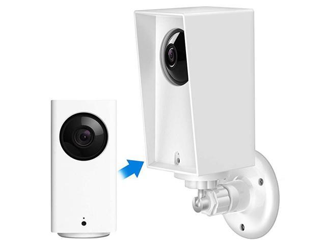 with Wyze Cam Pan Wall Mount Weather Proof AntiSun Glare and UV Protection OutdoorIndoor Adjustable Bracket with Protective Skin Case for Wyze Cam