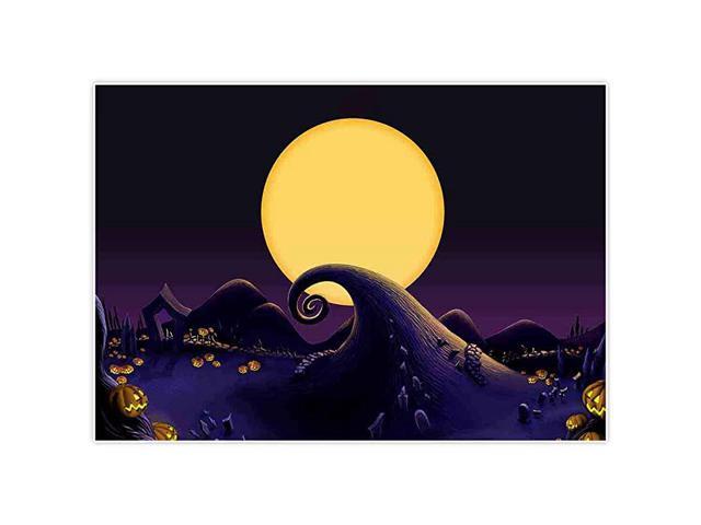 7x5ft Before Christmas Themed Backdrop Supplies for Halloween Pumpkin Birthday Baby Shower Photo Studio Photography Pictures Background Party Home