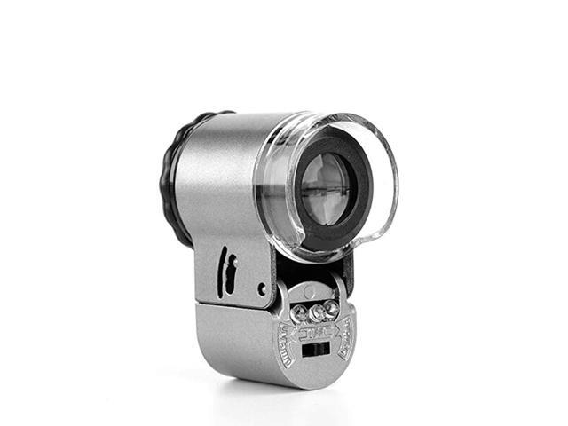 Portable Microscope With BuiltIn UV and LED Light hd 10x50x Zoom Pocket Size Handheld Microscopes for Jewelers Eye Magnifying