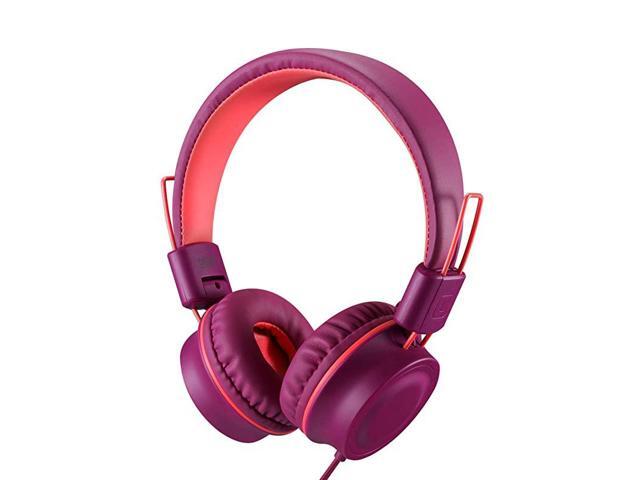 Kids Headphones K33 Foldable Stereo TangleFree 35mm Jack Wired Cord OnEar Headset for ChildrenTeensBoysGirlsSmartphonesSchoolKindleAirplane