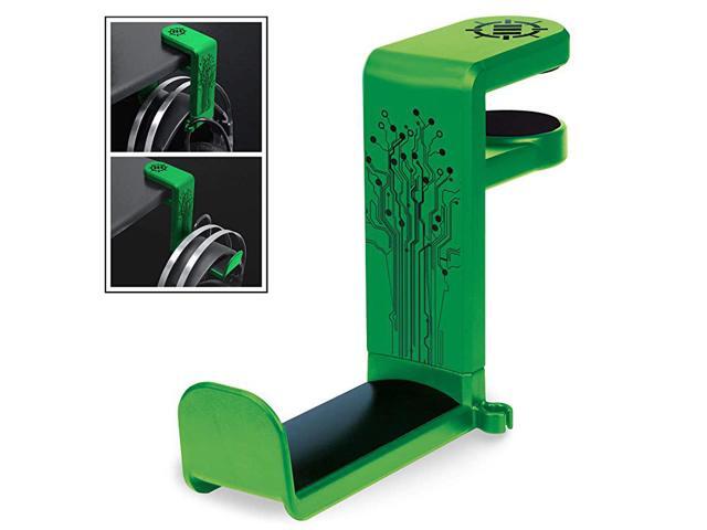 PC Gaming Headphone Holder Desk Headphone Hanger Esports Headset Holder with Adjustable 360 Rotation Under Desk Headphone Hook Clamp Universal Fit