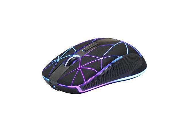 RM200 Wireless Mouse24G Wireless Mouse 5 Buttons Rechargeable Mobile Optical Mouse with USB Nano Receiver3 Adjustable DPI LevelsColorful LED Lights